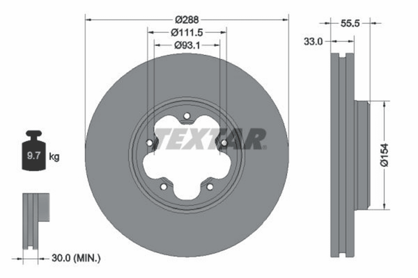 Bremsscheibe Vorderachse FüR Ford Tourneo Custom V362 Bus Transit V363 Kasten-image