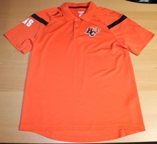 CFL Football British Columbia BC Lions Polo Shirt Medium Reebok PlayDry Orange