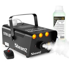 Beamz S700 Fog Machine with LED Flame Effect | 250ml Fluid for Parties