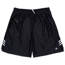 Vintage 90s Adidas Silky Dazzle Basketball Shorts Mens Large 32 Black 3 Stripe