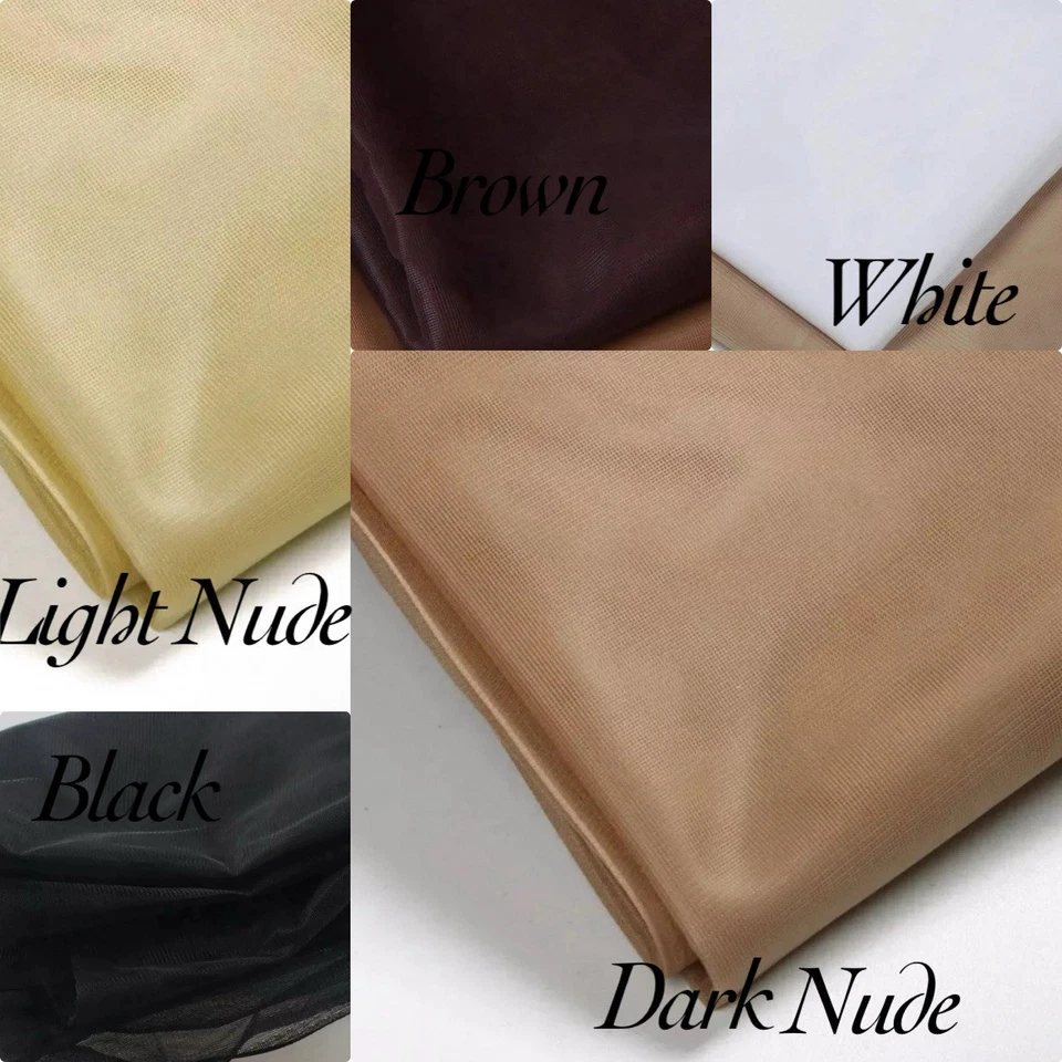 Snow White Power Mesh Stiff Net Tulle Transparent Fabric - For Couture Corset - Image 2 of 4