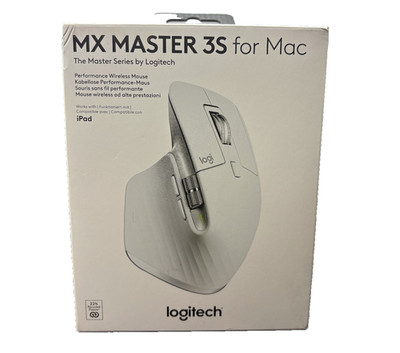 Logitech MX Master 3S Mac Maus optisch 8000dpi USB kabellos 7 Tasten pale grey