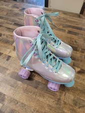 Girls' Youth Roller Derby Pixie Holographic Skates Adjustable Size 3-6