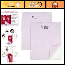 Extra Large Polishing Cloth Bundle for Silver Gold Jewelry - 2 Pack, 14x14", A