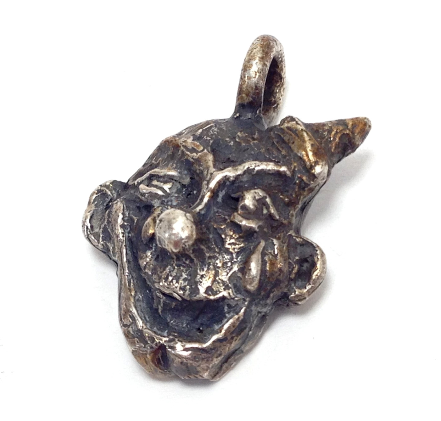 Solid Sterling Silver Hand-Poured Unique Sad Clow… - image 1