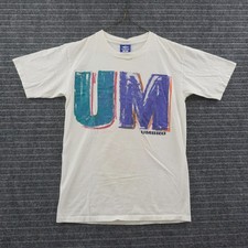 Vintage 90s Umbro T-Shirt Mens M White Graphic Tee Short Sleeve Made in USA