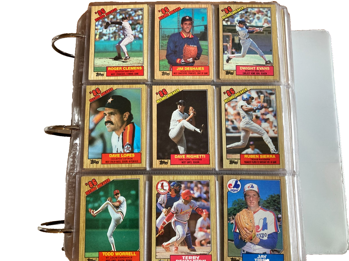 1987 Topps Baseball Complete Set & Complete Traded Set in Album
