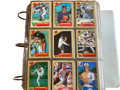1987 Topps Baseball Complete Set & Complete Traded Set in Album