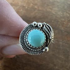 Native American Navajo Turquoise Ring Stunning And Amazing Zuni Size 6 B Nice