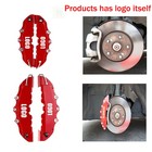 4x Red Auto Car Accessories  3D Front&Rear Car Disc Brake Caliper Cover Parts