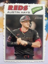 2026 Topps Heritage - AUSTIN HAYS - #80 Deckle Edge SP - Reds