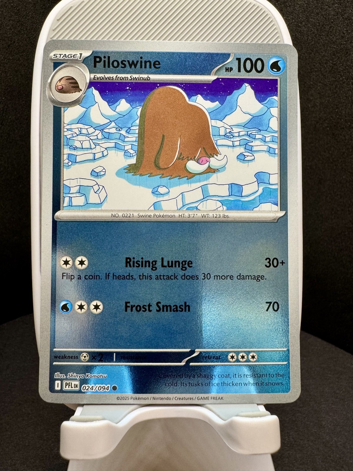 Pokemon ME02: Phantasmal Flames #024/094 Piloswine - Reverse Holo - MINT