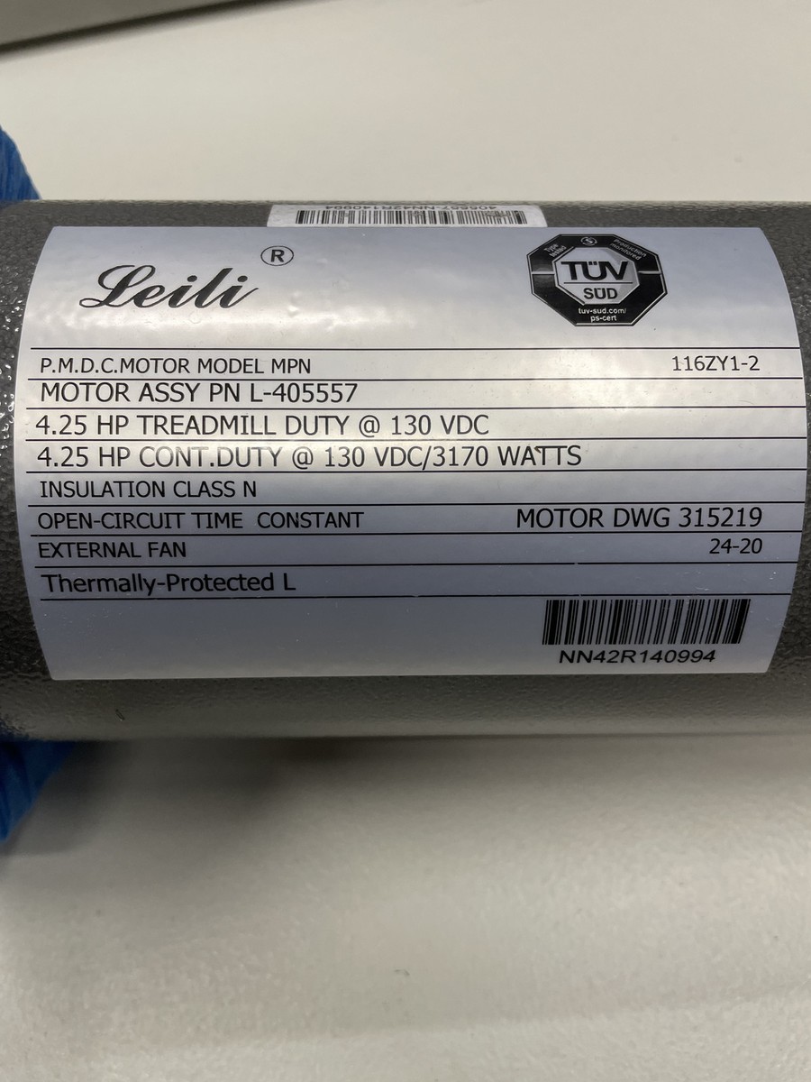 NordicTrack Treadmill 4.25 HP DC Drive Motor 116ZY1-2 L-405557 DWG