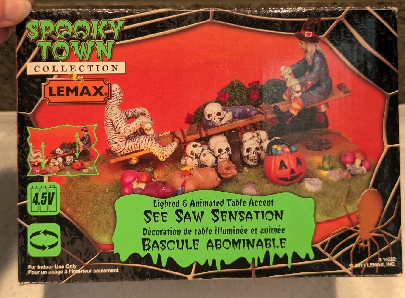Lemax Spooky Town See-Saw Sensation 14322 Table Accent Halloween Village READ
