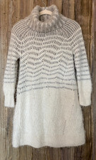 Sleeping On Snow Anthropologie Sweater Dress Size XSP Fuzzy Eyelash Turtleneck