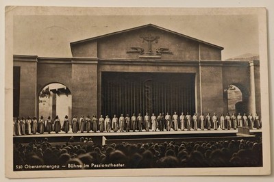 Oberammergau 1934 stage in Passion Theatre run Passion Play special postmark