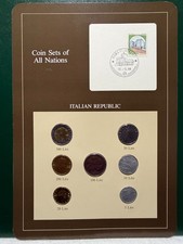 Franklin Mint Coins Of All Nations Set -Italy 7 coins with card