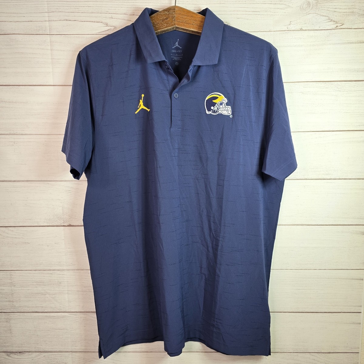 michigan jordan polo shirt