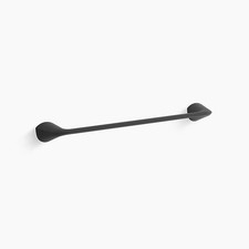 Kohler Avail Matte Black Wall Mount 18 inch Towel Ring K-R31182-BL