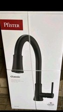 Pfister Classic Matte Black Single Handle Pull Down Kitchen Faucet F-529-7PFB