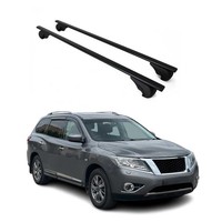 DachträGer GrundträGer FüR Nissan Pathfinder 2013-2020 75Kg Stahl Schwarz 2 Tlg