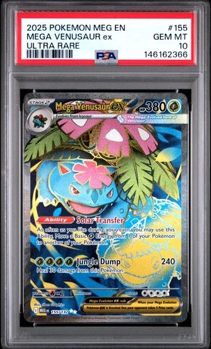 2025 POKEMON MEG EN-MEGA EVOLUTION ULTRA RARE #155 MEGA VENUSAUR EX PSA 10