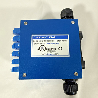 DINSpace SNAP 24LC SM DIN Rail Cat6 Patch Panel Compact 24 Port