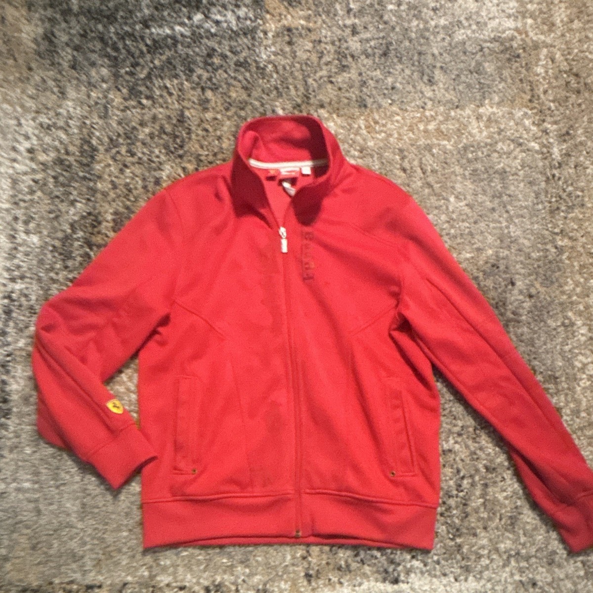 PUMA Scuderia Ferrari Red Full Zip Racing Formula 1 Jacket, Size M