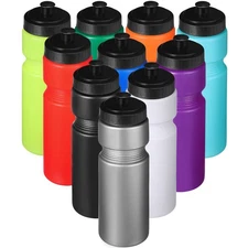 Sunnyray 10 Pcs Squeeze Sports Water Bottle 23 oz Reusable Sports Water Bottl...