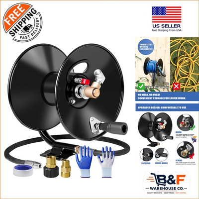 #ad Commercial Grade 4000 PSI Pressure Washer Hose Reel Supports 50ft 65ft Hoses $132.74