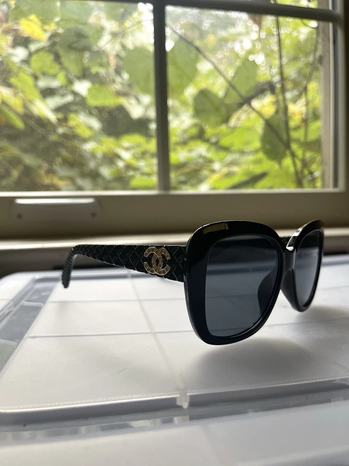 ENVÍO GRATUITO Gafas de sol Chanel para mujer 9173 58 20 142 Cateye negras/a cuadros Foto 4 de 4