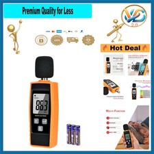 Orange Hand-Held Sound Level Meter 30-130dB Digital LCD Decibel Tester