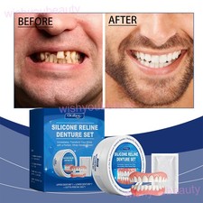 Denture Liner Kit Soft Silicone Upper Lower False Teeth Reline at Home DIY
