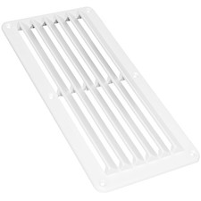 FO590 6-Slotted Louvered Ventilators 4-7/8-Inch x 10-1/4-Inch White ABS