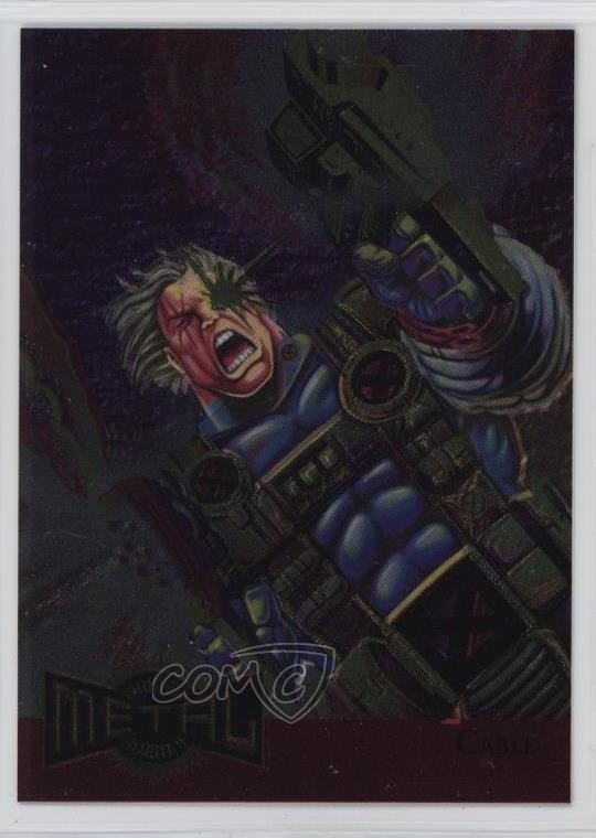 1995 Fleer Marvel Metal Metal Blasters Cable #1 8d4