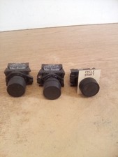 Lot Of 3 Allen Bradley Black Pushbutton W/800E-3X10 Series A Contact Blocks