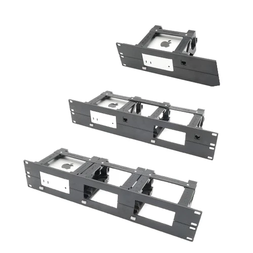 Rack mount for 1-3 Mac mini M4 - injection molded-not 3D printed keystone button