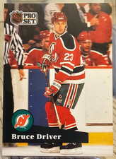 1991-92 Pro Set French Bruce Driver #140 New Jersey Devils