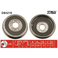 2X Bremstrommel Hinten FüR Fiat Marea 185 1.6 1.7 1.9 96 Bis 03 TRW Neu Teil