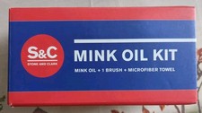 Mink Oil for Leather Boots, 3.5 oz. with Horsehair Shoe Polish Applicator  C...