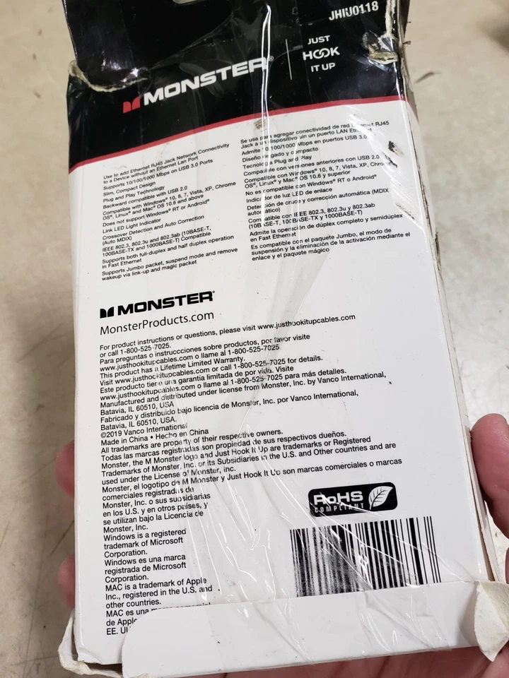 Monster USB 3.0 Plug to Gigabit Ethernet RJ45 Adapter - Image 2 of 3