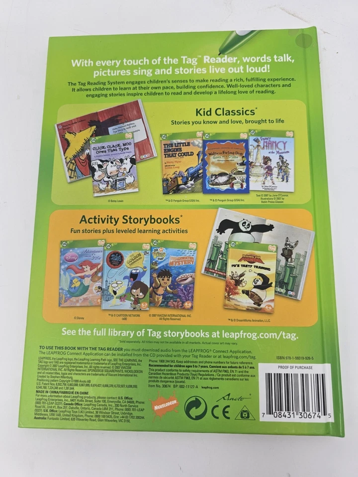 Leap Frog Tag Sponge Bob Squarepants The Tour de Bikini Bottom Book EUC - Image 2 of 4