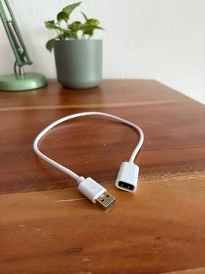 deleyCON 0,5m USB 2.0 High Speed Kabel Kurz Verlängerungskabel USB A-Stecker