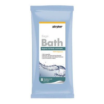 Sage Comfort Bath  Rinse-Free Bath Wipe, Unscented