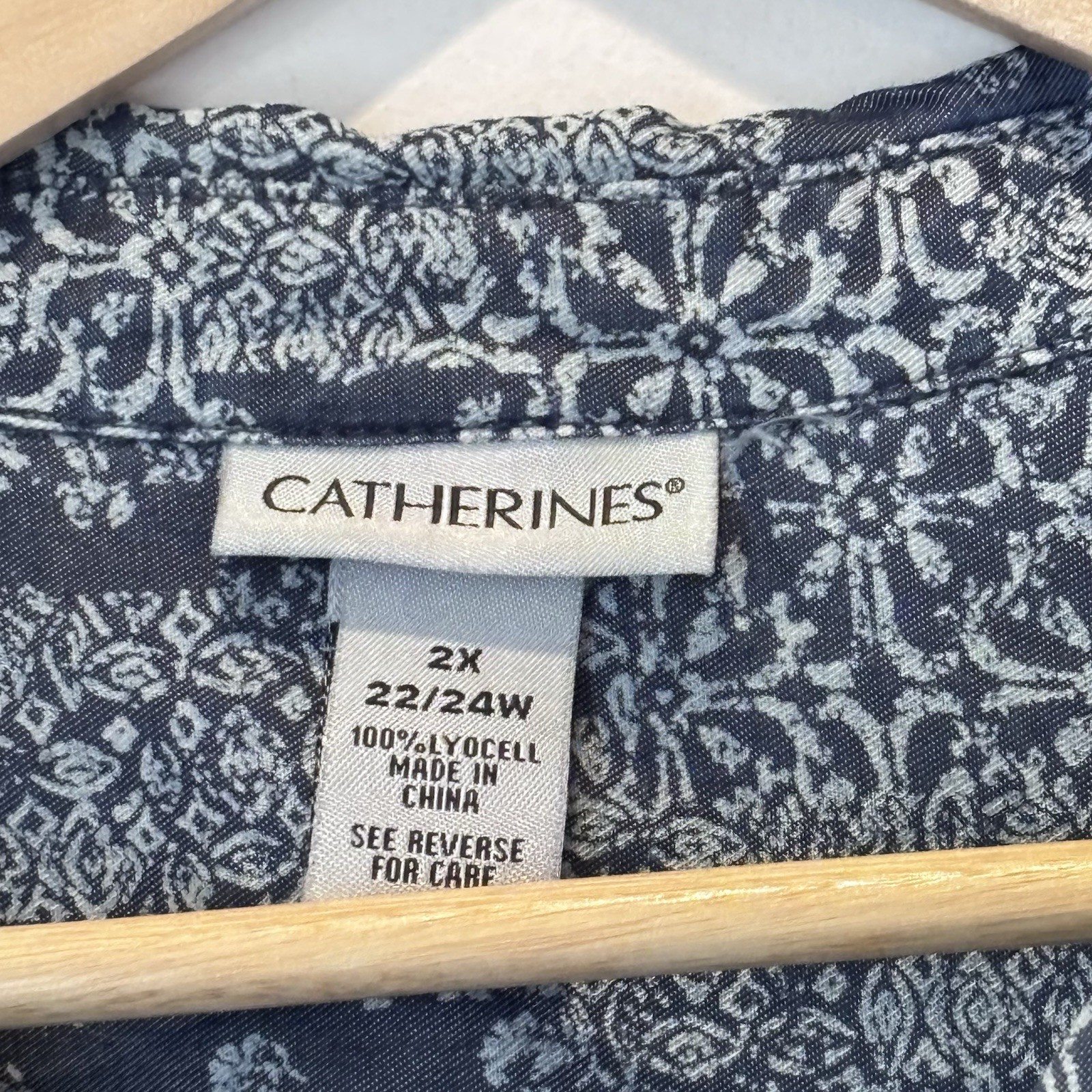 Catherines Lyocell  Floral Patchwork Boho Button … - image 8
