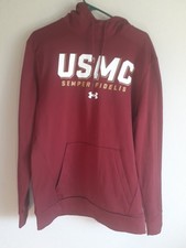 Under Armor hoody US marine Semper Fi red hoody medium