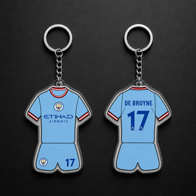 2026 World Cup Belgium De Bruyne #17 Jersey Acrylic Keychain Double Sided Gift