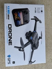 4K GPS Drone with Camera with 4.5” HD Screen Controller, SD Card, 60-Min Flight 
