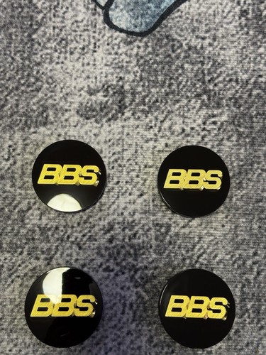 BBS RS LM RZ Center Caps Logos 70mm 09.24.030 Black Gold Set Of 4 - Bild 2 von 4