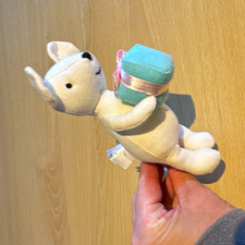 Jellycat retired vintage mini messenger mouse with parcel